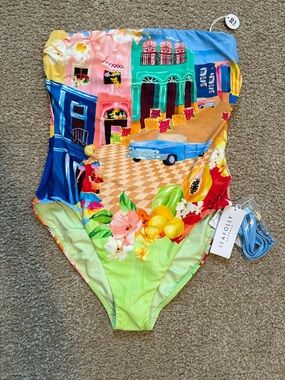 Seafolly Multicolor Tropical Cityscape One-Piece Swimsuit